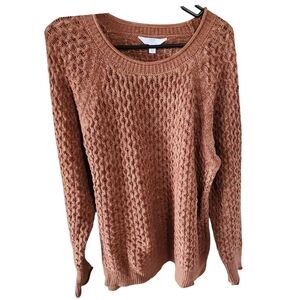 Time and Tru Women's Rose Color Knit Sweater Size Xl